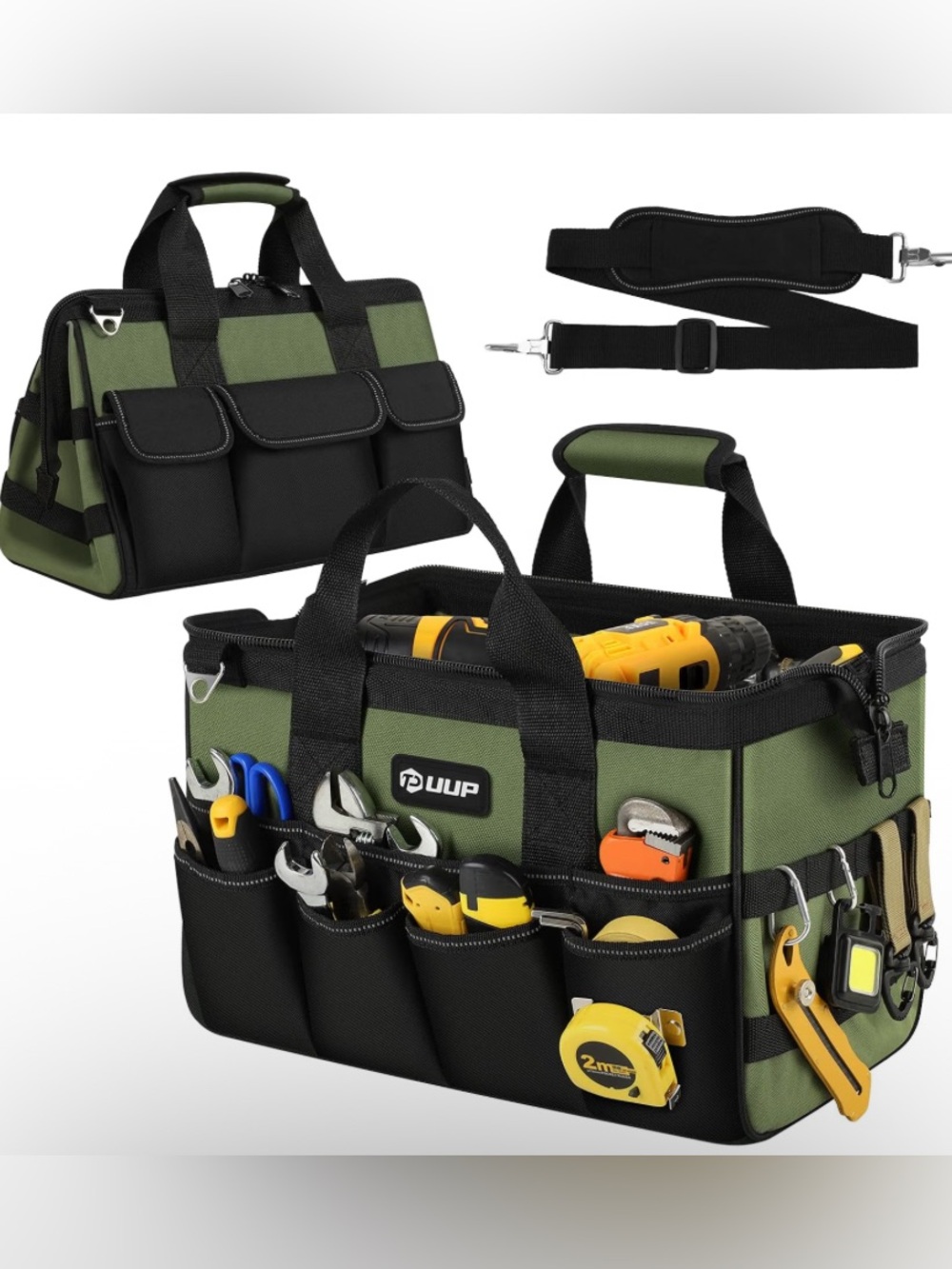 UUP Heavy Duty Tool Bag 15 inch,16-pocket Tool Organizer New